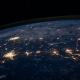 Space view of earth at night